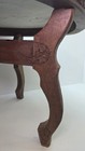 Vintage Victorian Style Oval Marble Top Coffee Table Carved Wood Base