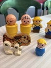 Fisher Price Little People And Mega Blok Lot  Vintage  Little Dog Is From 1963