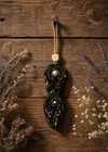 Dark Moon Ritual Black Clay Goddess Pendant wall Hanging-handcrafted Pagan Wicca