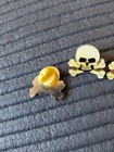 Vintage Skull Crossbones Enamel Lapel Pin Lot Of 3 