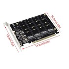 M 2 Nvme Ssd To Pcie X16 Adapter 4 Port Expansion Card Part Full Speed 4x32gbps