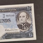 1960 Australian   5 Banknote Coombs wilson Five Pound - Unc  