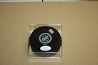Boston Bruins Adam Oates Signed Puck Hof 2012 Jsa W  Puck Case 3 Inscriptions