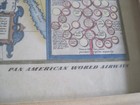 Pan American World Airways Map Map From Original 1570 Reproduction Frame