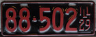 Illinois 1929 License Plate