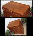 Antique 1895-1915 Oak 3 Door Alaska Icebox Chest Orig Hdwe   Finish Muskegon Mi