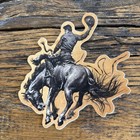 Sticker Bucking Horse Rodeo Poster Bob Coronato Bronc Rider Western Art