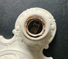 Antique Painted Plaster alabaster  3 Light Flush Mount Ceiling Fixture