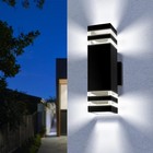 2pks Modern Exterior Led Wall Light Sconce Outdoor Lights Porch Up Down Fixtures