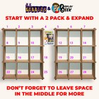 Kubbie Ultra Mdf Wood Display Case For Funko Pops  Stack   Wall Mount Pop Shelf