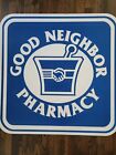 Good Neighbor Pharmacy Vintage Drug Store Sign Advertising Excellent Condition 