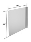 Stainless Steel Wall Mount Splash Guard For Hand Sink prep Sink 26 w X 20 h