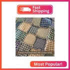 40 Cozy Charm Pack  5 Inch Precut Cotton Homespun Blue Green Fabric Squares By J