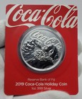 2019 Santa Claus Coca Cola Bank Of Fiji Holiday Coin 1 Oz  999 Fine Silver Coin