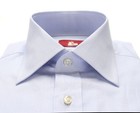 Nwt Ezzelino Dress Shirt Solid Sky Blue Poplin 2-ply Cotton Italy 41 16