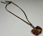 Rare Handmade Necklace With  Prehistoric Ancestral Native American Pottery Shard