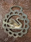 Vintage English Horse Brass Medallion Swan Harness Decoration