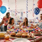 180pcs 4th Of July Cupcake Toppers  Patriotic Toothpicks American Flag Toothpick