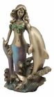Ebros Polyresin Beautiful Mermaid With Dolphin Decor Statue 7 5  Tall