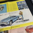 Vintage 1961 Mg  midget  British Car Dealer Sales Brochure fold Out Poster 