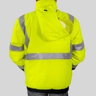 Hi-vis Class 3 Safety Jacket Neon Reflective Coat Bomber Jacket Xl