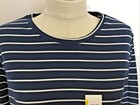 Time And Tru Navy Striped Crew Neck Long Sleeve Tee Shirt Sz L