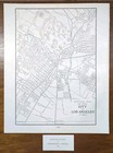 Vintage 1901 Los Angeles California Map 11 x14    Old Antique Original Echo Park