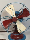 Antique Art Deco Small Metal Desk Fan Works Great Oiled 6 5  Diameter Cast Iron