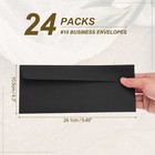 24 Pack Black  10 Business Envelopes  Letter Size Envelopes