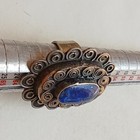 Ultra Rare Ancient Roman Silver Ring Engraved With Stunning Blue Stone Authentic