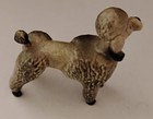 Vintage Ceramic Gray Poodle Miniature Dog Figurine