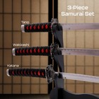 3pc Dragon Japanese Samurai Sword Set Katana  Wakizashi  Tanto Swords With Stand