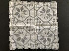 Antique Lace Hankie Flowers Fine Appenzell Drawn Thread Wedding Bride White