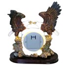 Vintage Bald Eagle Quartz Clock Figurine  Works Battery Operated American Spirit