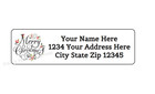 30 Merry Christmas Personalized Return Address Labels 1 In X 2 625 In