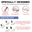 Universal Solar Panel Charger Kit For Ring Spotlight Stick Up Camera Doorbell Dc
