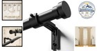 Curtain Rod 32-84 In Black 1 In Metal Adjustable Window Treatment