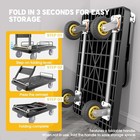 1300 Lb Moving Dolly Foldable Hand Truck Heavy Duty 4 Wheels Transport Cart