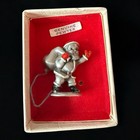 Charisma Pewter Santa Figurine Miniature Genuine Pewter Vintage Holiday Decor