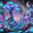  5d Diamond Painting Kits For Adults dreamy Luminescent Tree Diamond Art Sh131