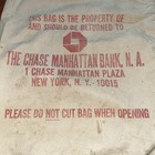 Vintage Chase Manhattan Bank Money Bag     1 Chase Manhattan Plaza  New York