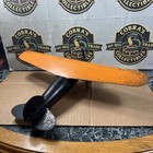 Antique Wyandotte Toy Pressed Steel Airplane Wood Wheels Original Paint Display 
