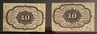 Pair Of 10 Cent Fractional Currency 1862-1863 Notes