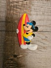 Vintage Walt Disney Co Plastic Pin  Mickey Mouse With Surfboard