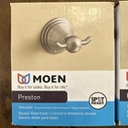 2 - Moen Preston Double Robe Hooks In Spot Resist Brushed Nickel Dn8403bn New 