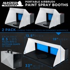 Portable Dual Hobby Airbrush Paint Spray Booth Kit Exhaust Filter Extractor Set