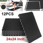 Puzzle Exercise Mat 24 x24    In  Eva Interlocking Foam Floor Tiles For Home Gym