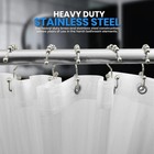 Utopia Bedding Double Glide Roller Set Of 12 Shower Curtain Hooks  Double Sided