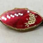 Vtg 1950s Mid Century Gold Tone Brass Compact    Stratton Lipstick Holder Mirror