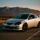 2002-2004 Acura Rsx Smoke Clear Reflector Headlights Pair